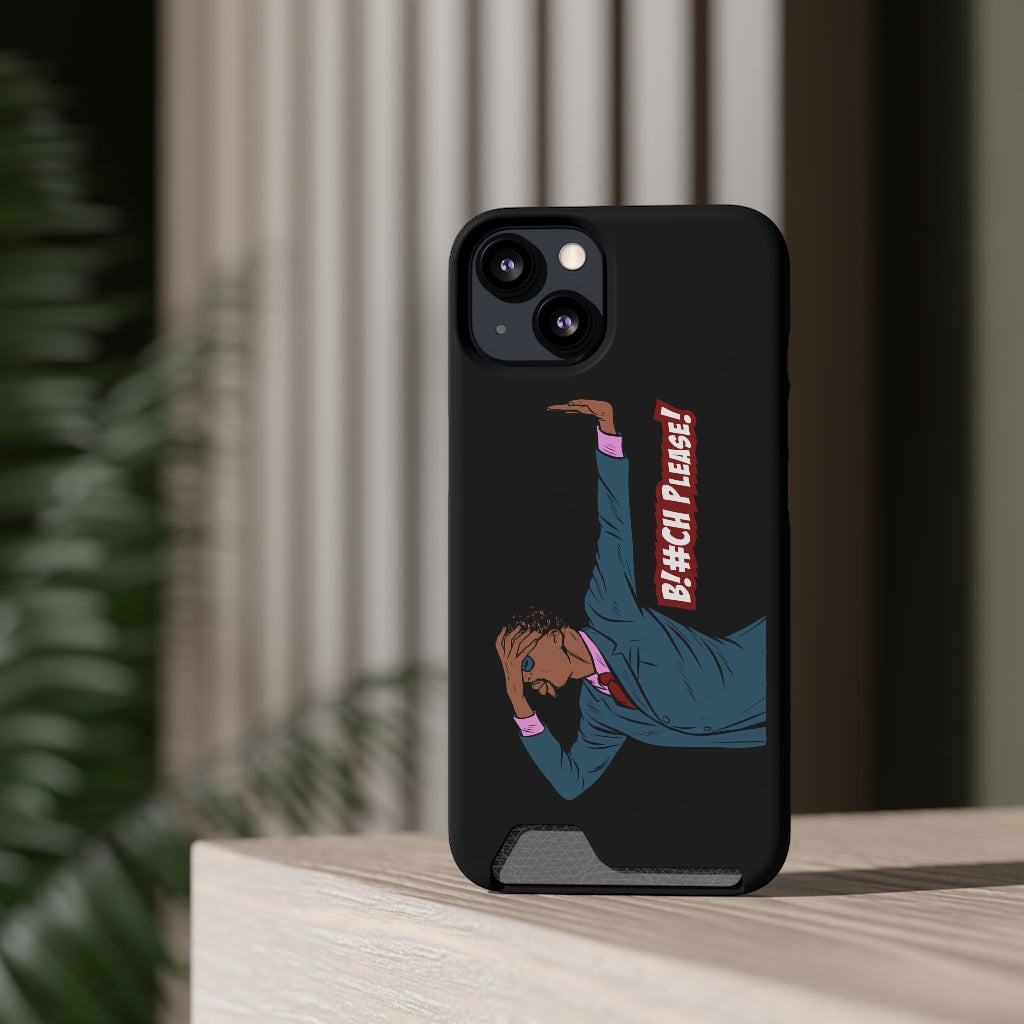 Trick Plz Phone Case With Card Holder
