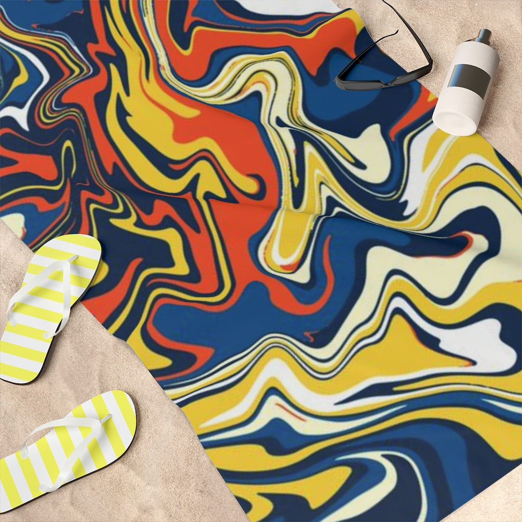 Paint Swirl Art Beach Towel