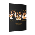 Canvas Print — “We Fight. We Eat. We Stay.” Romantic Couple Wall Art