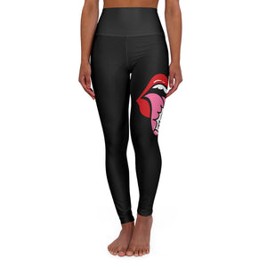 Girl Power Candy Red Lip Yoga Leggings