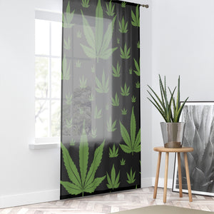 Black Jack Indica Sheer Curtain