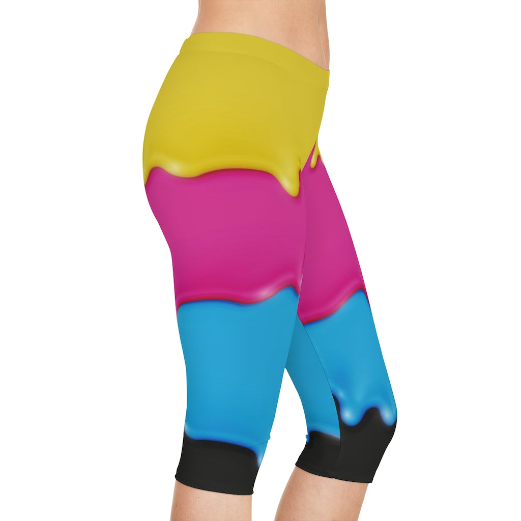 Women's Spill Over Capri Leggings