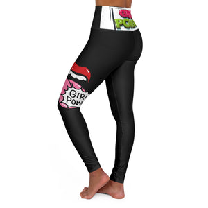 Girl Power Candy Red Lip Yoga Leggings